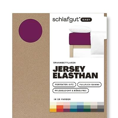 Schlafgut Schlafgut EASY Jersey Elasthan Hoeslaken S - 90x190 - 100x220 542 Purple Deep