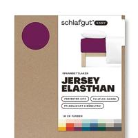 Schlafgut Schlafgut EASY Jersey Elasthan Hoeslaken M - 120x200 - 130x220 542 Purple Deep - thumbnail