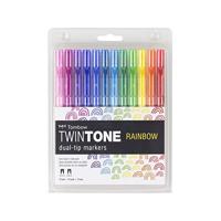Tombow • twintone dual-tip marker set regenboog kleuren 12pcs - thumbnail