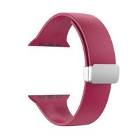 Siliconen bandje - Folding Buckle - Wijnrood - Geschikt voor Apple Watch 38mm / 40mm / 41mm / 42mm - thumbnail