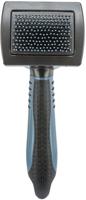 TRIXIE ZACHTE BORSTEL MET KUNSTSTOFBORSTELS EN NOPPEN 7X16 CM - thumbnail