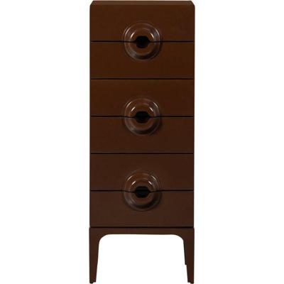 WOOOD Ladekast 'Merge' Met 6 lades, kleur Bruin/Rood WOOOD Ladekast 'Merge' Met 6 lades, kleur Bruin/Rood