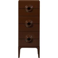 WOOOD Ladekast 'Merge' Met 6 lades, kleur Bruin/Rood - thumbnail