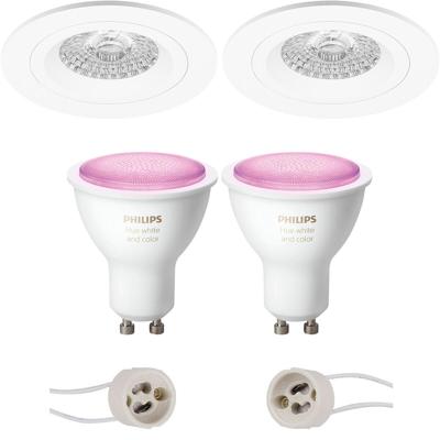 Philips Hue LED Inbouwspot Ø93mm - Mat Wit - White and Color Ambiance - Bluetooth
