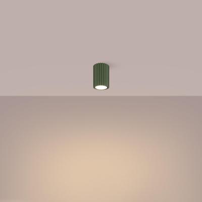 Plafondlamp KARBON 10 olijfgroen