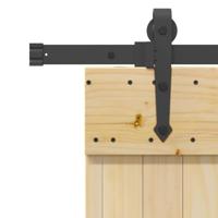 Schuifdeur met beslag 100x210 cm massief grenenhout - thumbnail