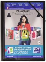OXFORD Polyvision elastomap, formaat A4, uit PP, zwart - thumbnail