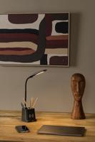 Lucide PENNY - Bureaulamp - LED Dimb. - 1x4,7W 3000K - Met draadloze oplader - Zwart - thumbnail