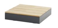 Koffietafel Ibiza Corner Coffee Table 84 CM Teak Loungetafel Tuin Buiten 4SO - thumbnail