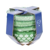 Kommenset Home ESPRIT Bruin Beige Porselein Blommor Shabby Chic 11,5 x 11,5 x 6 cm - thumbnail