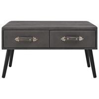 Bank met lades 80 cm kunstleer grijs - thumbnail