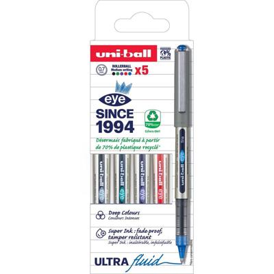 Rollerpen Uni-ball Eye UB157 medium assorti 5 stuks