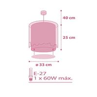 Dalber Kinderkamer hanglampLittle Elephant roze - 61332S - thumbnail