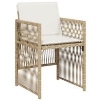 17-delige Tuinset met kussens poly rattan beige - thumbnail