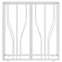 Wandtafel 70x30x70 cm roestvrij staal en glas zilverkleurig - thumbnail