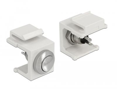 DeLOCK 86401 Keystone Roestvrijstaal, Wit kabel-connector