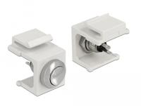 DeLOCK 86401 Keystone Roestvrijstaal, Wit kabel-connector - thumbnail