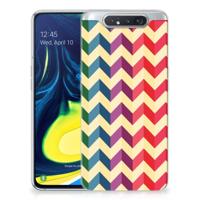 Samsung Galaxy A80 | TPU bumper | Zigzag Multi Color - thumbnail
