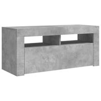 VidaXL Tv-meubel met led-verlichting 90x35x40 cm betongrijs - thumbnail