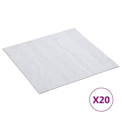 VidaXL Vloerplanken 20 st zelfklevend 1,86 m² pvc wit