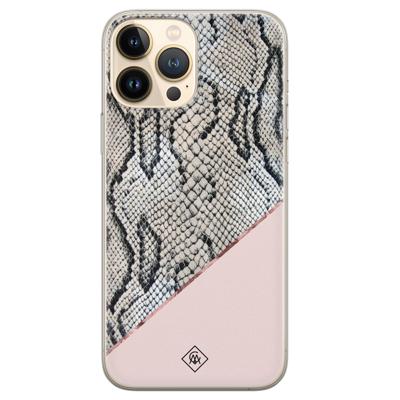 iPhone 13 Pro Max siliconen hoesje - Snake print
