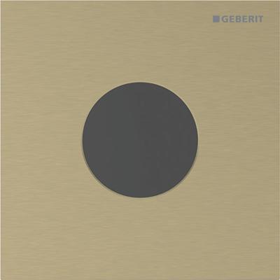 Bedieningsplaat Geberit Type 40 Met Batterijvoeding Round Easy To Clean Geborsteld Messing