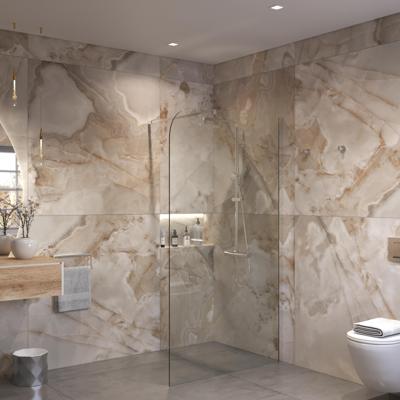 Sanivo Inloopdouche Ronde Hoek Glas 8mm Nano Coating Chroom Profiel met Stang (Alle Maten) Sanivo Inloopdouche Ronde Hoek Glas 8mm Nano Coating Chroom Profiel met Stang (Alle Maten)