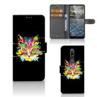 Nokia 2.4 Leuk Hoesje Cat Color - thumbnail