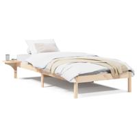 Bedframe met nachttafels Bruin 90 x 190 cm Bruin - thumbnail