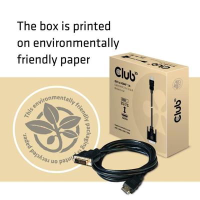 club3D CAC-1210 DVI-kabel DVI / HDMI Adapterkabel DVI-D 24+1-polige stekker, HDMI-A-stekker 2.00 m Zwart Vlambestendig club3D CAC-1210 DVI-kabel DVI / HDMI Adapterkabel DVI-D 24+1-polige stekker, HDMI-A-stekker 2.00 m Zwart Vlambestendig