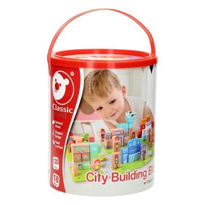 Classic World houten blokken stad, 120dlg. Classic World houten blokken stad, 120dlg.