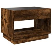 Salontafel met Infinity LED 70x50x50 cm gerookt eikenkleurig - thumbnail