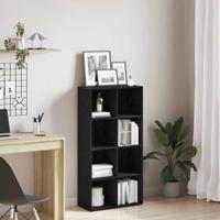 Boekenkast Zwart Eiken 66x30x130 cm Engineered Wood - thumbnail