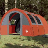 VidaXL Tunneltent 4-persoons waterdicht grijs en oranje - thumbnail