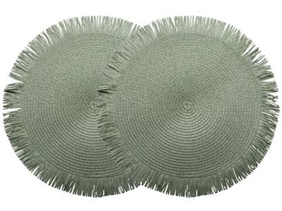 Gusta placemats 38 cm lichtgroen - Set 2 stuks