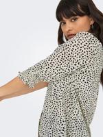 Only Onlraya 3/4 Shirt Wvn Noos Blouse Cloud Dancer Black Graphic Dot - thumbnail