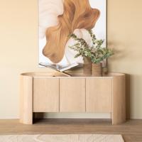 Eleonora Dressoir 'Don' Marmer en eikenhout, 165cm - thumbnail