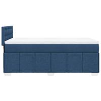 Boxspring met matras stof blauw 100x200 cm - thumbnail