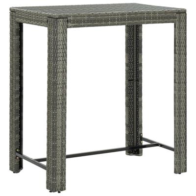 Tuinbartafel 100x60,5x110,5 cm poly rattan grijs Tuinbartafel 100x60,5x110,5 cm poly rattan grijs