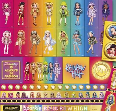 Totum rainbow high stickerset