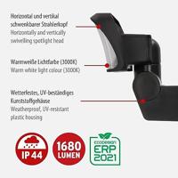 Brennenstuhl LED-spot WS 2050 S, 1680lm, IP44, zwart - 1178080100 - thumbnail