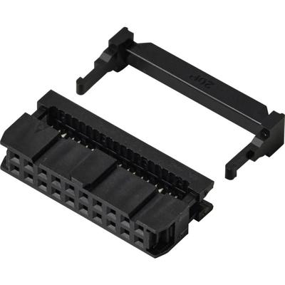 TRU COMPONENTS TC-13537792 Pinconnector Met trekonlasting Rastermaat: 2.54 mm Totaal aantal polen: 20 Aantal rijen: 2 1 stuk(s)