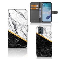 Motorola Moto G53 | Bookcase | Marmer Wit Zwart - Origineel Cadeau Man - thumbnail