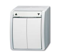 Busch-Jaeger 2CKA001442A0474 Ocean (opbouw) Compleet Jaloezie-knop spatwaterdicht Meerdere kleuren - thumbnail