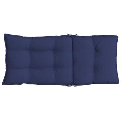 VidaXL Stoelkussens 2 st hoge rug oxford stof marineblauw