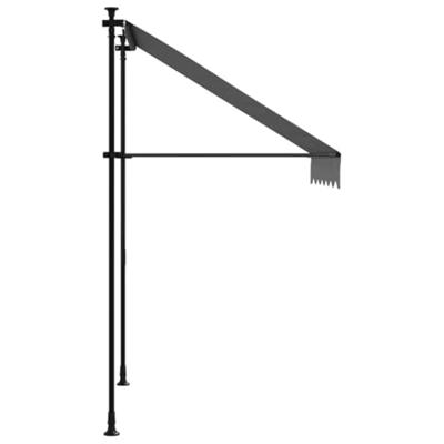 Luifel uittrekbaar 150x150 cm stof en staal antracietkleurig - thumbnail