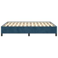 Bedframe zonder matras 140x200 cm fluweel donkerblauw - thumbnail