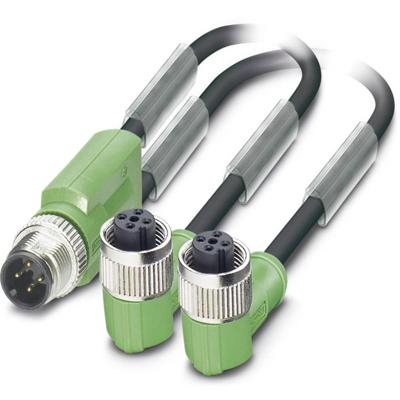 Phoenix Contact 1669000 Sensor/actuator connector, geassembleerd M12 Aantal polen (sensoren): 3 Adapter, Y-vorm 0.60 m 1 stuk(s) Piece