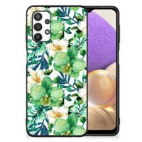 Samsung Galaxy A32 5G Bloemen Hoesje Orchidee Groen - thumbnail