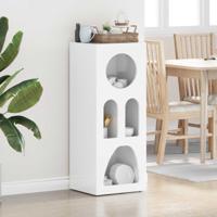 Dressoir Hoogglans wit 40 x 35 x 100,5 cm Bewerkt hout - thumbnail